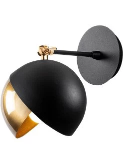Wandlamp "Berceste" Zwart/goudkleurig - (B)20 X (H)25 Cm -Home Uitgebreid Winkel aberto design wandlamp berceste zwart goudkleurig b 20 x h 25 cm 2