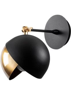 Wandlamp "Berceste" Zwart/goudkleurig - (B)20 X (H)25 Cm -Home Uitgebreid Winkel aberto design wandlamp berceste zwart goudkleurig b 20 x h 25 cm 3