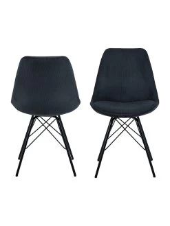 2-delige Set: Eetkamerstoelen "Eris" Zwart - (B)48,5 X (H)85,5 X (D)54 Cm -Home Uitgebreid Winkel ac design 2 delige set eetkamerstoelen eris zwart b 48 5 x h 85 5 x d 54 cm 1