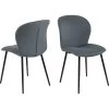 2-delige Set: Eetkamerstoelen "Evelyn" Grijs - (B)43 X (H)82,5 X (D)58,5 Cm -Home Uitgebreid Winkel ac design 2 delige set eetkamerstoelen evelyn grijs b 43 x h 82 5 x d 58 5 cm