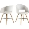 2-delige Set: Eetkamerstoelen "Luna" Wit - (B)51,5 X (H)80,5 X (D)52 Cm -Home Uitgebreid Winkel ac design 2 delige set eetkamerstoelen luna wit b 51 5 x h 80 5 x d 52 cm