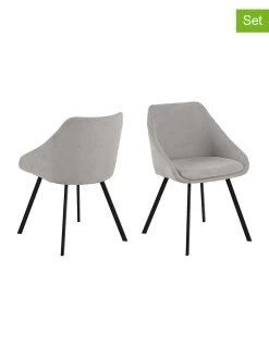 4-delige Set: Eetkamerstoelen "Nils" Grijs - (B)51,5 X (H)78,5 X (D)54,5 Cm