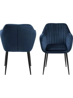 Voorkant -Home Uitgebreid Winkel ac design eetkamerstoel emilia donkerblauw b 57 x h 83 x d 59 cm 1