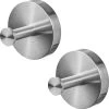 2-delige Set: Roestvrijstalen Handdoekhaken Zilverkleurig - Ø 5 Cm -Home Uitgebreid Winkel amare 2 delige set roestvrijstalen handdoekhaken zilverkleurig o 5 cm