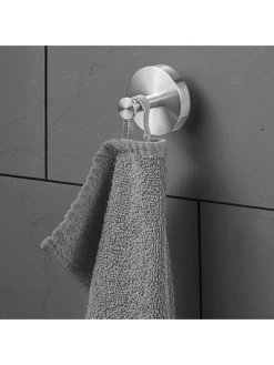 2-delige Set: Roestvrijstalen Handdoekhaken Zilverkleurig - Ø 5 Cm -Home Uitgebreid Winkel amare 2 delige set roestvrijstalen handdoekhaken zilverkleurig o 5 cm 3