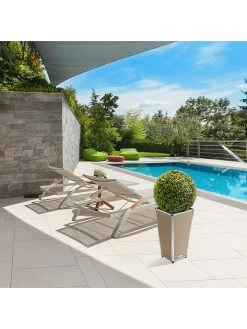 Plantenbak Beige - (B)28 X (H)51 X (D)28 Cm -Home Uitgebreid Winkel amare plantenbak beige b 28 x h 51 x d 28 cm 3