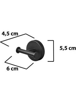 Roestvrijstalen Dubbele Haak Zwart - Ø 5,5 Cm -Home Uitgebreid Winkel amare roestvrijstalen dubbele haak zwart o 5 5 cm 3