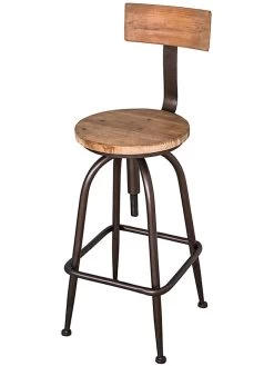 Barstoel Naturel - (B)35 X (H)97 X (D)34 Cm