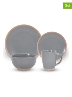 16-delig Combiservies "Eslov" Grijs