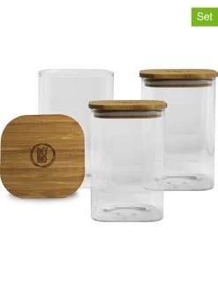 3-delige Set: Voorraadpotten "Bobio" Naturel - 1,35 L