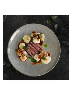 6-delige Set: Dinnerborden "Zao" Grijs/blauw - Ø 26 Cm -Home Uitgebreid Winkel ardtime 6 delige set dinnerborden zao grijs blauw o 26 cm 4