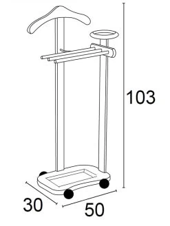Dressboy "Antimo" Zwart - (B)50 X (H)103 X (D)30 Cm -Home Uitgebreid Winkel arredamenti italia dressboy antimo zwart b 50 x h 103 x d 30 cm 2