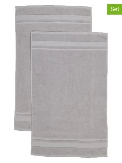 2-delige Set: Premium Badmatten Lichtgrijs - (L)100 X (B)60 Cm