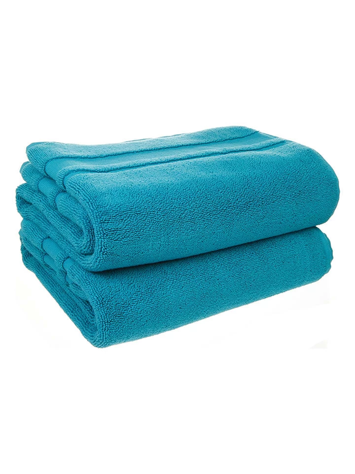 2-delige Set: Premium Badmatten Turquoise - (L)100 X (B)60 Cm 4 2-delige Set: Premium Badmatten Turquoise - (L)100 X (B)60 Cm - Afbeelding 2