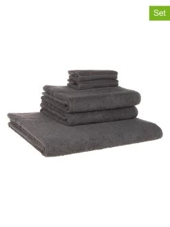 5-delige Handdoekenset Antraciet