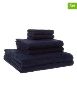 6-delige Handdoekenset Donkerblauw