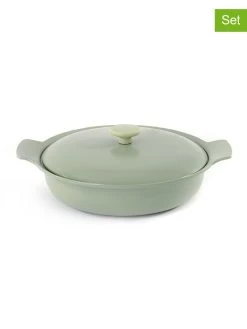 BergHOFF 2-delige Set: Serveerpan Met Deksel Groen - Ø 28 Cm