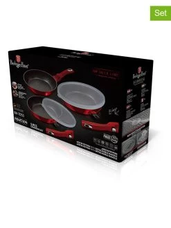 3-delige Set: Braadpannen "Metallic Line" Rood
