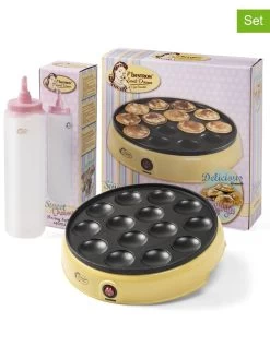 Bestron 2-delige Set: Poffertjesapparaat En Deegportioneerder "Sweet Dreams" Geel