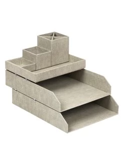 4-delige Set: Desktop-organizer "Lena" Beige -Home Uitgebreid Winkel bigsobox 4 delige set desktop organizer lena beige 2