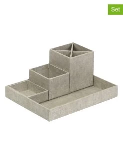 4-delige Set: Desktop-organizer "Lena" Beige