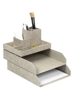 4-delige Set: Desktop-organizer "Lena" Beige -Home Uitgebreid Winkel bigsobox 4 delige set desktop organizer lena beige 3