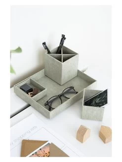 4-delige Set: Desktop-organizer "Lena" Beige -Home Uitgebreid Winkel bigsobox 4 delige set desktop organizer lena beige 4