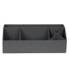 Bureau-organizer "Elisa" Donkergrijs - (B)33 X (H)12,5 X (D)12,5 Cm -Home Uitgebreid Winkel bigsobox bureau organizer elisa donkergrijs b 33 x h 12 5 x d 12 5 cm