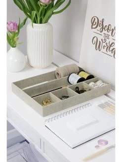 Pennen-organizer "Elliot" Beige - (B)23,5 X (H)4 X (D)33 Cm -Home Uitgebreid Winkel bigsobox pennen organizer elliot beige b 23 5 x h 4 x d 33 cm 2