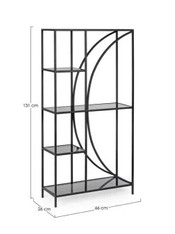 Staande Kast Zwart - (B)66 X (H)131 X (D)26 Cm -Home Uitgebreid Winkel bizzotto staande kast zwart b 66 x h 131 x d 26 cm 3