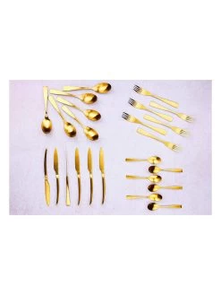 BJÖRN 24-delige Roestvrijstalen Bestekset "Sven" Goudkleurig -Home Uitgebreid Winkel bjorn 24 delige roestvrijstalen bestekset sven goudkleurig 2