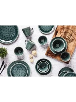 BJÖRN 6-delige Set: Koffiekoppen "Moon" Groen/blauw - 400 Ml -Home Uitgebreid Winkel bjorn 6 delige set koffiekoppen moon groen blauw 400 ml 5