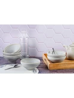 BJÖRN 6-delige Set: Kommen "Stone" Grijs - Ø 15 Cm -Home Uitgebreid Winkel bjorn 6 delige set kommen stone grijs o 15 cm 1