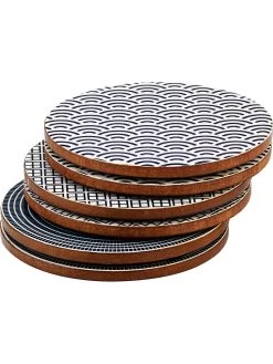 BJÖRN 6-delige Set: Onderzetters "Dark Collection" Donkerblauw - Ø 10 Cm -Home Uitgebreid Winkel bjorn 6 delige set onderzetters dark collection donkerblauw o 10 cm 1