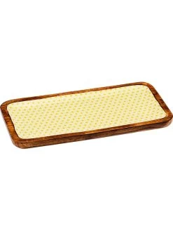 BJÖRN Dienblad "Color Star" Naturel/geel - (L)40 X (B)20 Cm