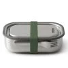 Black+Blum Lunchbox Zilverkleurig/groen - (B)20 X (H)6,5 X (D)15 Cm -Home Uitgebreid Winkel black blum lunchbox zilverkleurig groen b 20 x h 6 5 x d 15 cm