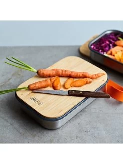 Black+Blum Lunchbox Zilverkleurig/lichtbruin/oranje - (B)22 X (H)5 X (D)14,5 Cm -Home Uitgebreid Winkel black blum lunchbox zilverkleurig lichtbruin oranje b 22 x h 5 x d 14 5 cm 2