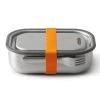 Black+Blum Lunchbox Zilverkleurig/oranje - (B)20 X (H)6,5 X (D)15 Cm -Home Uitgebreid Winkel black blum lunchbox zilverkleurig oranje b 20 x h 6 5 x d 15 cm