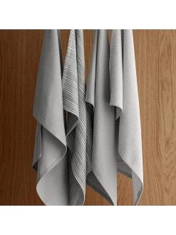 Blomus 2-delige Set: Theedoeken "Grid" Grijs - (L)70 X (B)50 Cm -Home Uitgebreid Winkel blomus 2 delige set theedoeken grid grijs l 70 x b 50 cm 1