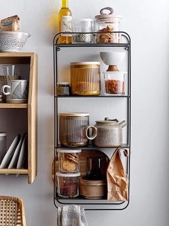 Bloomingville Wandmeubel "Carol" Eikenkleurig - (B)60 X (H)50 X (D)21 Cm -Home Uitgebreid Winkel bloomingville wandmeubel carol eikenkleurig b 60 x h 50 x d 21 cm 3