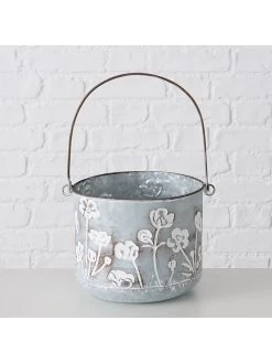 2-delige Set: Bloempotten "Filipa" Zilverkleurig -Home Uitgebreid Winkel boltze 2 delige set bloempotten filipa zilverkleurig 4