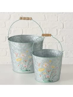 2-delige Set: Bloempotten "Floriana" Zilverkleurig -Home Uitgebreid Winkel boltze 2 delige set bloempotten floriana zilverkleurig 3