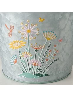 2-delige Set: Bloempotten "Floriana" Zilverkleurig -Home Uitgebreid Winkel boltze 2 delige set bloempotten floriana zilverkleurig 4