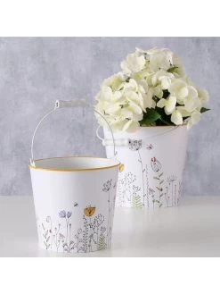 2-delige Set: Bloempotten "Kamilla" Wit -Home Uitgebreid Winkel boltze 2 delige set bloempotten kamilla wit 2