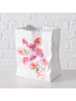 2-delige Set: Bloempotten "Karella" Wit/roze - (B)14 X (H)17 Cm -Home Uitgebreid Winkel boltze 2 delige set bloempotten karella wit roze b 14 x h 17 cm 2