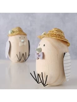 2-delige Set: Decoratieve Figuren "Vogel" Naturel - (H)11 X Ø 8 Cm -Home Uitgebreid Winkel boltze 2 delige set decoratieve figuren vogel naturel h 11 x o 8 cm 6