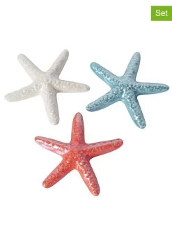 2-delige Set: Decoratieve Objecten "Mylva" Blauw/rood - (H)2 Cm