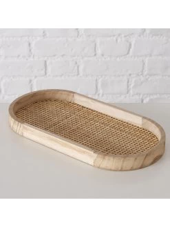 2-delige Set: Dienbladen "Ceres" Naturel -Home Uitgebreid Winkel boltze 2 delige set dienbladen ceres naturel 2