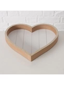 2-delige Set: Dienbladen "Hart" Wit/naturel - (B)24 Cm -Home Uitgebreid Winkel boltze 2 delige set dienbladen hart wit naturel b 24 cm 3