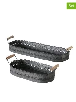 2-delige Set: Dienbladen "Marvel" Donkergrijs